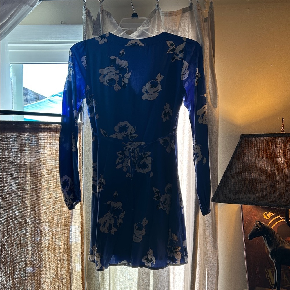 Abercrombie & Fitch Navy Floral Long Sleeve Dress - Picture 4 of 8